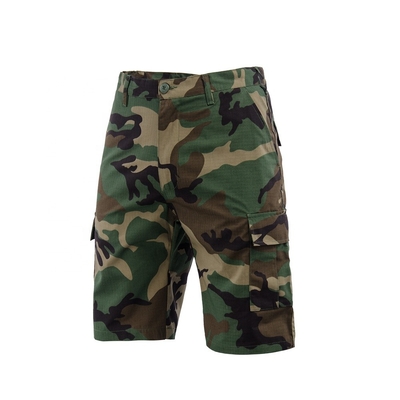 qualità  Woven Military Men Tactical Short Pants OEM Waterproof Woodland Camo fabbrica