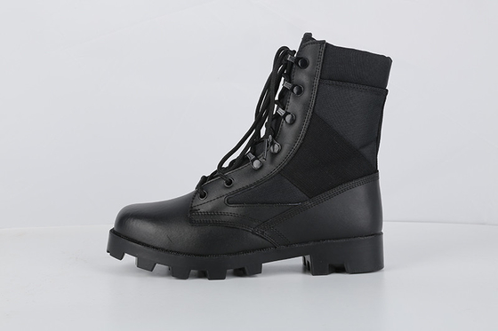 Scarpe alte Scarpe leggere Deserto impermeabili Scarpe da combattimento di gomma Scarpe da combattimento di pelle nera Stivali tattici per uomini