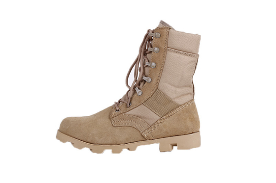 Scarpe alte Scarpe leggere Deserto impermeabili Scarpe da combattimento di gomma Scarpe da combattimento di pelle nera Stivali tattici per uomini