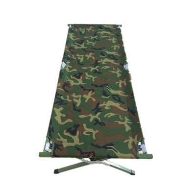 Ingranaggio all'aperto tattico di verde dell'esercito che piega la metropolitana di alluminio del letto militare della culla