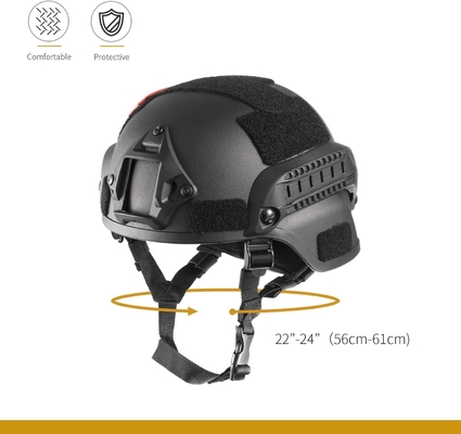 Casco balistico resistente a prova di proiettile con resistenza all'urto e colore nero