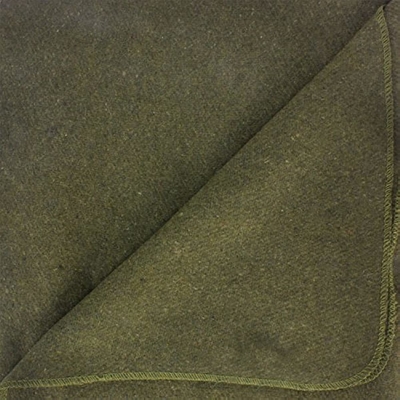 Coperta all'ingrosso in morbida lana 80% per uso militare verde militare