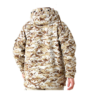 Adulti Giacche tattiche Uomini Camouflage a prova di vento Stand Colletto Fibra di poliestere con cerniera