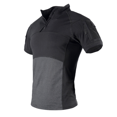 T-shirt di rana maniche corte Sport all'aria aperta Campeggio T-shirt tattica maniche corte con tasche sul braccio