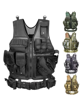 Vesti di combattimento per la caccia Crossfit Gym Paintball Gioco di armatura tattica Vesti comodo &amp; traspirante
