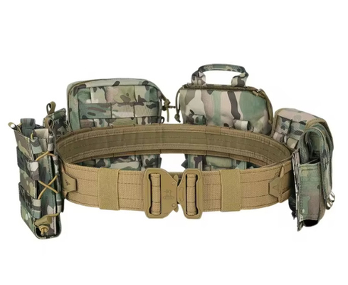 Equipo Tactico Borsa Molle regolabile 6 pezzi Set poliestere Camuffamento cintura tattica con borse magnetiche