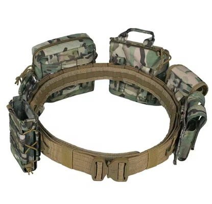 Equipo Tactico Borsa Molle regolabile 6 pezzi Set poliestere Camuffamento cintura tattica con borse magnetiche