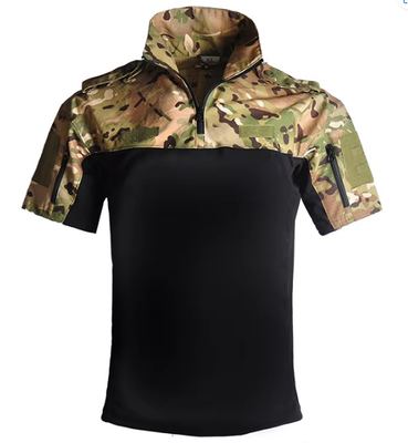 Uniforme tattiche con maniche corte abiti tattici camuffati con asciugatura veloce abbigliamento per sport estivi all'aperto
