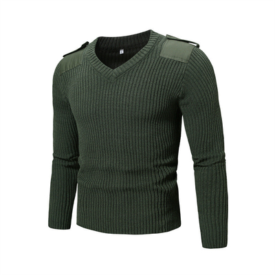 Uomini Verde Oliva Magliato Autunno Inverno Tenere Caldo Spessore Maglione Da Combattimento Outdoor Pullover tattico