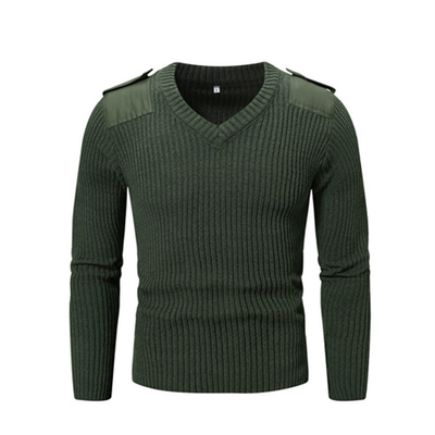Uomini Verde Oliva Magliato Autunno Inverno Tenere Caldo Spessore Maglione Da Combattimento Outdoor Pullover tattico