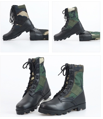 Scarpe da lavoro tattico da uomo di alta qualità Scarpe da combattimento nere per motociclette Scarpe da difesa per escursioni