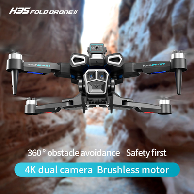 Professionale 4K HD ESC Dual Camera Mini Drone H35 Flusso ottico senza spazzole WIFI Quadcopter Remote di evitazione degli ostacoli