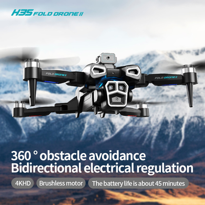 Professionale 4K HD ESC Dual Camera Mini Drone H35 Flusso ottico senza spazzole WIFI Quadcopter Remote di evitazione degli ostacoli