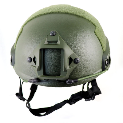 Casco FAST NIJ IIIA Ballistico Kevlar balistico tattico Grande dimensione Alto taglio Casco verde dell'esercito