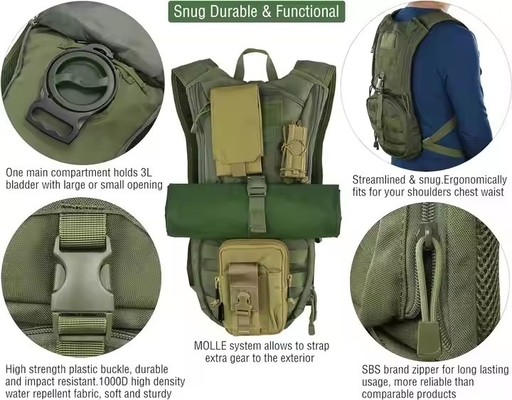 Kit tattico di primo soccorso riflettente resistente all'acqua con cinture regolabili