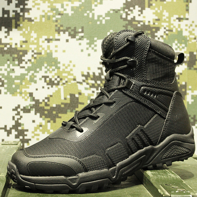 Stivali militari e tattici da uomo, CoolMax Tactical Combat Durable Leather Work Utility Outdoor Hiking Assault Boo