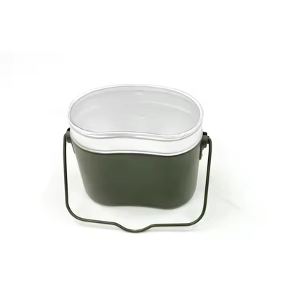 Cantina tattica Oliva verde Bottina di alluminio 3 pezzi Scatola da pranzo Attrezzatura tattica per l'aria aperta