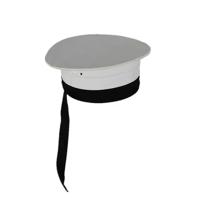 Attrezzatura da esterno tattica personalizzata con materiale poliestere / cotone Cappello da officiale bianco