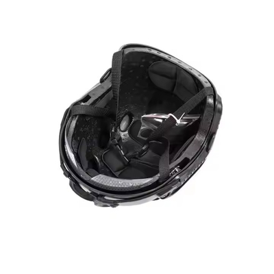 Casco protettivo tattico nero resistente con vetro per addestramento tattico