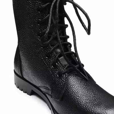 Calzature tattiche su misura Scarpe di pelle di colore nero con scarpe da allenamento in pelle Geinuen Scarpe da allenamento di pelle nero