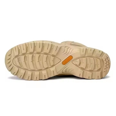 Calzature tattiche Scarpe da trekking solide Khaki Desert con materiale di pelle Calzature da allenamento confortevoli