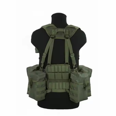 Arnesso personalizzato colore verde giubbotto tattico rig di petto pesante
