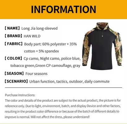 Costume tattico protettivo camuffato con cappuccio Maglietta e pantaloni da allenamento per rana traspirante