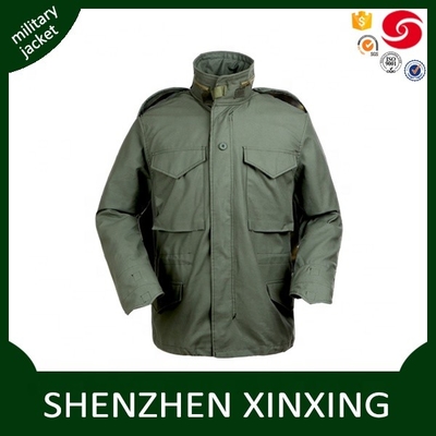 Rivestimento militare antivento tessuto Olive Green Army Jacket 220g-270g di struttura